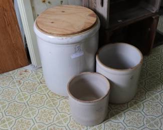 American Vintage Stoneware Crocks