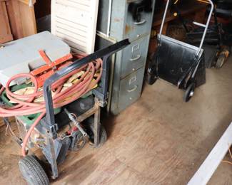 Vintage Craftsman Generator, Metal Filing Cabinet, Yard Cart