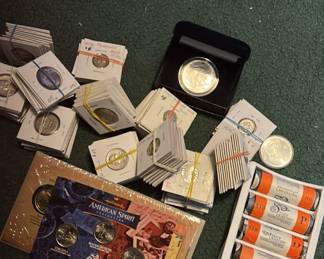 Coins $1-$250
Quarters, dimes (3 different era) Buffalo nickels, .999 coins, 
Indian head pennies, dollars. Etc