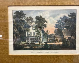 Currier and Ives Print 