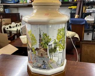 Handpainted Charleston Lamp 