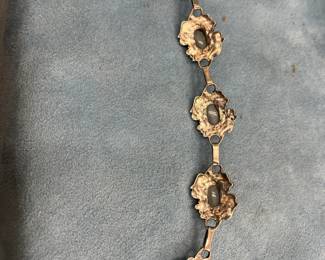 Moonstone and sterling bracelet 