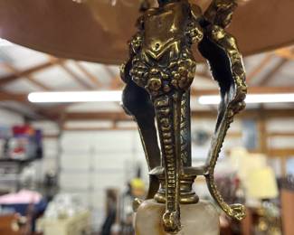 Brass and marble lamp 