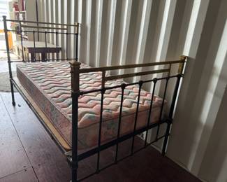 Wrought Iron & Brass Single Bed