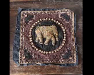 Asian Small Tapestry and Orange Serving Tray and More