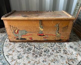 Primitive Wood Toy Chest