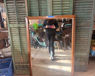 Large Solid Wood Framed Mirror