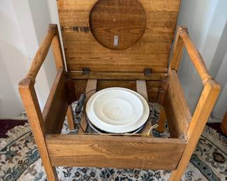 Short Chamber Pot Chair Oak