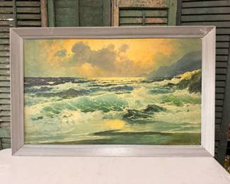 Framed Print of A. Dzigurski Ocean & Sky Painting