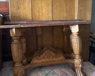 Oak Dining Room Table with Wheels