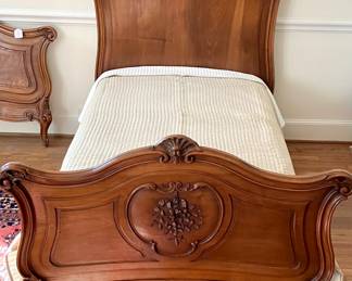 A wonderful pair of French twin beds. Sold individually.