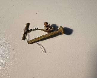 Vintage Tie Tack with Chain