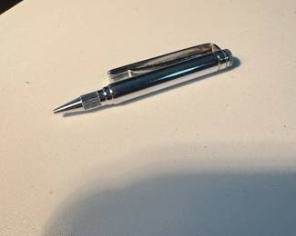 Chrome Mechanical Pencil Tie Clip