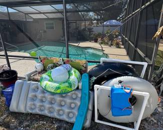 Assorted Pool Floats and Accessories