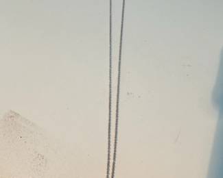 Sterling Silver Heart Pendant Necklace with Rose Charm and Cubic Zirconia Accents