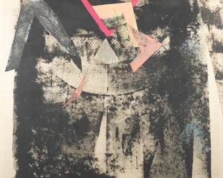 Lot 458 David Moose Collage on canvas