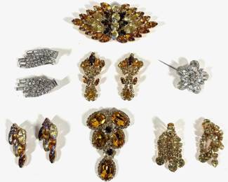 Lot 35 Designer rhinestone jewelry