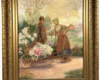 Lot 515 J Van Hest, Dutch, late 19th Century, oil