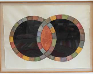 Lot 396A Luther Utterback, oil on paper