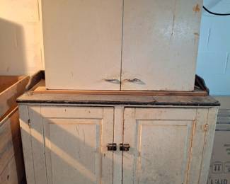 Primitive Base Cupboard and a Metal Cupboard on Top!