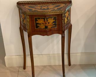 Small antique inlay table 