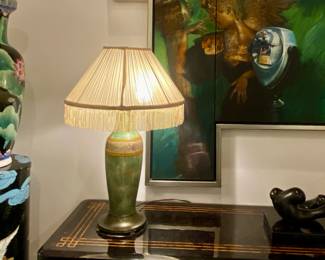 Antique lamp 
Large art 
Asian vase (2) 