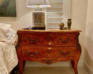 Antique marble top chest of drawers 