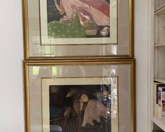 Great pair or prints world known artist 