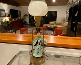 Art deco Asian lamps/sculpture (2) 