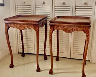 Pair I of  tables (2) walnut 