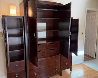 TALL CABINETS NEXT TO WARDROBE  SIZE 16.5 x 16 d x 67 h