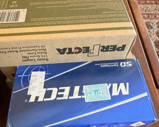 Perfecta and Magtech ammunition boxes