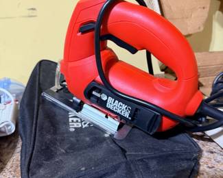 Black+Decker jigsaw with carrying bag