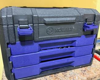 Kobalt portable tool box, blue and gray