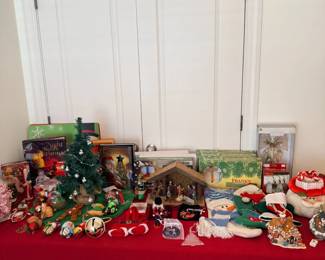 Christmas decorations, ceramic tree, ornaments, holiday figurines