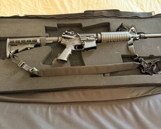 AR-style rifle with sling