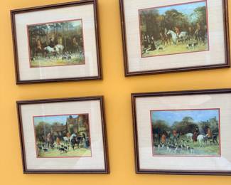 Set of 4 framed English equestrian countryside prints