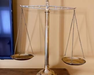 Vintage brass balance scale