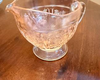 Pressed glass footed compote bowl