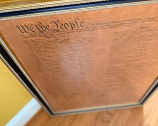 We the People Constitution replica, leather bound