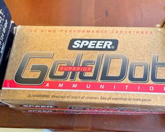 Speer Gold Dot ammunition box