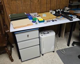 Task Table, 3 Drawer File Cabinet with Key, Assrtd. Office Supplies & Equipment