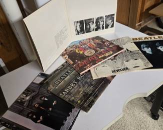 Collection of Beatles LPs