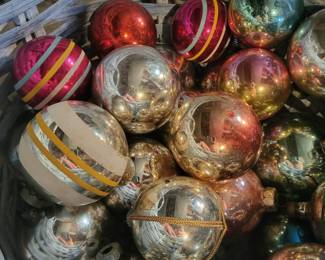 vintage Christmas ornaments, 