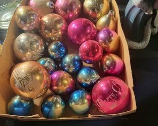 vintage Christmas ornaments, 