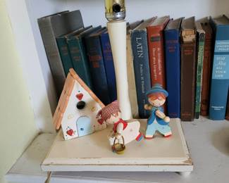 vintage 1960's "Hansel and Gretel" themed nursery lamp base made by Irmi Nursery Plastics.