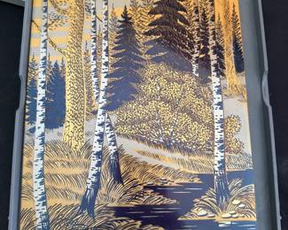 Zlastoust Vintage Steel Etched Plaque “Russian Painting Forest” – Made in USSR Zlatoust masters are famous for luxurious highly artistic engraving on steel.  Zlatoust steel engraving, a unique art form, originated in the 19th century. Products of Zlatoust masters adorn the collections of the largest museums in the world. The pure gold, silver, nickel used for decoration give the engraving a unique charm, elegance and beauty. Nice and rare item for your collection!  “Materials: gold plating, nickel plating, brass, baguette.