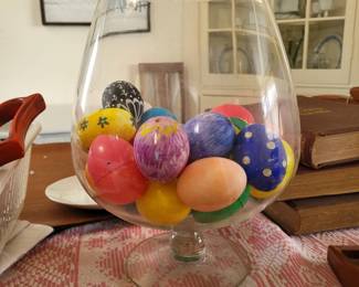 Brandy snifter full of easter eggs