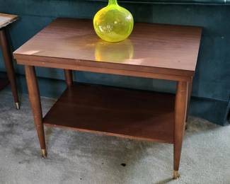 Mid Century Walnut Formica Top End Table / Side Table ( have 2)