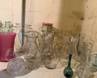 assorted glass vases